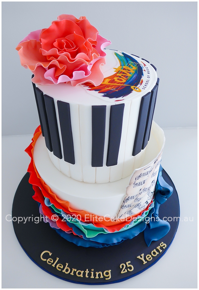 Corporate Piano Music School Cake in Sydney